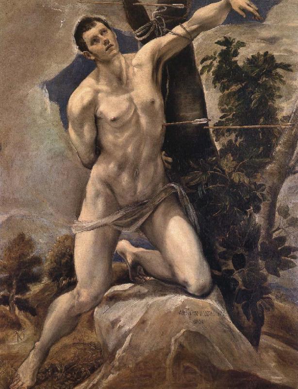 El Greco St Sebastian France oil painting art